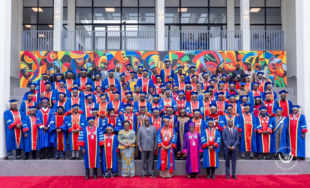 Félix Tshisekedi lors de la remise de nouvelles infrastructures à l’Université pédagogique nationale de Kinshasa