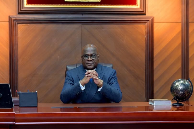 Félix Tshisekedi devant les membres de l’Union sacrée à Kinshasa le 24 octobre
