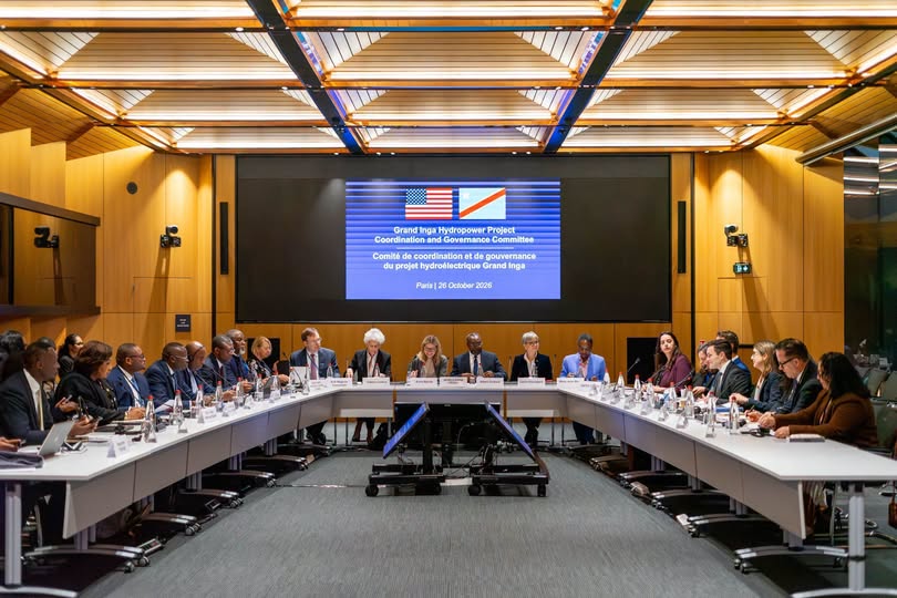 Réunion du Comité de coordination et de gouvernance du projet Grand Inga à Paris, le 26 octobre 2026.