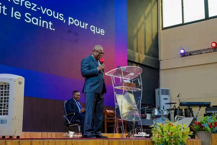 Docteur Marcel Bomboko lors de la convention pastorale 2026 à Kindele, Kinshasa.