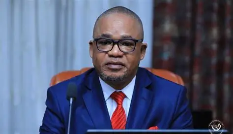 Peter Kazadi lors d’une intervention sur les accusations visant Joseph Kabila.