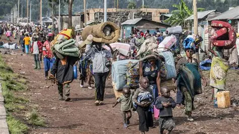 Personnes déplacées par les affrontements dans le territoire de Djugu, en Ituri.