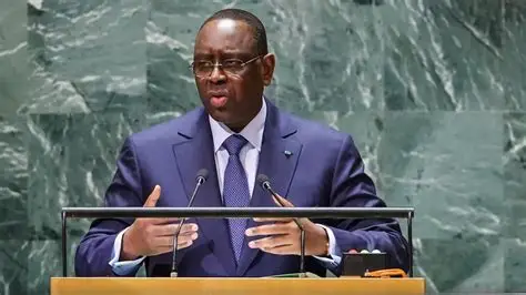 Macky Sall lors d’un débat à l’Assemblée générale de l’ONU à New York, le 23 juillet 2026.