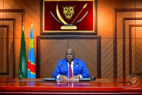 Félix Tshisekedi lors d’une rencontre politique à Kinshasa.