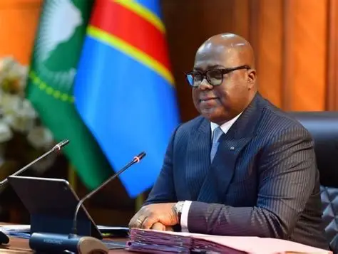 Félix Tshisekedi lors d’une rencontre avec les élus de l’Union sacrée à Kinshasa.