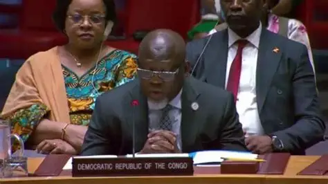 Conseil de sécurité de l’ONU lors d’une réunion consacrée à la situation en RDC et aux tensions entre Kinshasa et Kigali