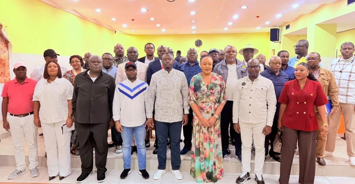 Teddy Lwamba, directeur général de la SNEL, lors des échanges avec les députés provinciaux sur le délestage à Kinshasa.